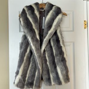 Never worn, tags still on, Soft Surroundings faux fur vest